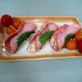 kiyofish's cooksnap of when they made ☆ハムと大葉の納豆巻き☆.