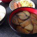 こめ助's cooksnap of when they made 焼きなすの味噌汁.