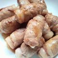 まつしま。's cooksnap of when they made こってり豚肉の油揚げチーズ巻き.