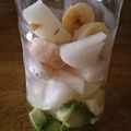 お菓子課長's cooksnap of when they made グリーンスムージー　梨アボカドレモンバナ.