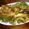 カイリンリンリン's cooksnap of when they made 茄子とゴーヤの甘味噌炒め レンチン茄子で.