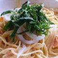 komutan's cooksnap of when they made 明太マヨパスタ.