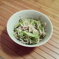 DHA's cooksnap of when they made 水菜と大根の梅ジャコサラダ.