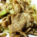 ゆみたく０７１１'s cooksnap of when they made 豚とキャベツのにんにく醤油炒め.