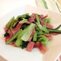 magu0111's cooksnap of when they made 小松菜とベーコンのしょうゆ炒め.
