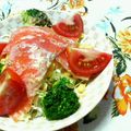 キョク's cooksnap of when they made 菜の花とスモークサーモンの春なサラダ♪.