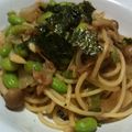 えるも☆'s cooksnap of when they made ランチに 枝豆の簡単ツナキャベ和風パスタ.