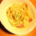komugiko4's cooksnap of when they made レトルトシチューで本格チーズパスタ.