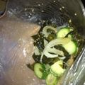 みほきのこ's cooksnap of when they made トマトときゅうりとわかめの胡麻ドレサラダ.