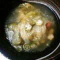 季節外れ's cooksnap of when they made 白菜とウインナーとオクラのスープ.