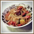 masabagel's cooksnap of when they made ナスとベーコンと玉葱炒め.