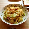 yuka119's cooksnap of when they made 簡単　キャベツとツナのパスタ.