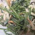 にゃもい's cooksnap of when they made パパッと！空芯菜とチクワの塩昆布マヨあえ.