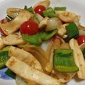 きゆうこ's cooksnap of when they made イカとカラフル野菜のポン酢炒め♬.