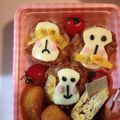 mana0914's cooksnap of when they made キャラ弁♪見ざる・言わざる・聞かざる.
