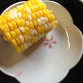 ゆかのごはんと栄養's cooksnap of when they made 電子レンジでチンとうもろこし(*^^)v.
