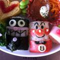 emimaman's cooksnap of when they made キャラ弁☆アンパンマントリオ？.