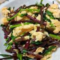 連続大魔王's cooksnap of when they made つるむらさきとフワフワ卵のあっさり塩炒め.