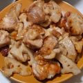 ヨシヨッシー's cooksnap of when they made 簡単♪鶏肉と蓮根のガリバタハニー☆お弁当.