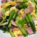 ニャんた's cooksnap of when they made ベーコンと小松菜☆卵のマヨネーズ炒め.