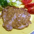 ハニイとムサシ's cooksnap of when they made 豚ロース肉のソテー　マスタードソース.