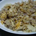 あんころべぇ's cooksnap of when they made キャベツと卵の赤しそチャーハン.