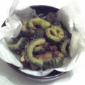 momo067's cooksnap of when they made 唐揚げ粉で☆ゴーヤチップス.