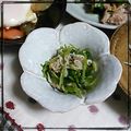ＴＯＭＯＷＡＴ's cooksnap of when they made *三つ葉としらすの海苔辛子和え*.