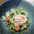 とまとま１０'s cooksnap of when they made ゴーヤのカニマヨサラダ♪.