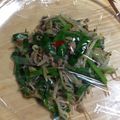 ななまるぶーこ's cooksnap of when they made にらともやしのひき肉ピリ辛炒め.