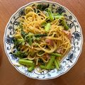 クックW6EFZZ☆'s cooksnap of when they made ランチに♪小松菜とベーコンの和風パスタ.