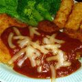 こはくboy's cooksnap of when they made 鶏胸肉のチーズミートソースがけチキンカツ.
