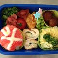 Rody1113's cooksnap of when they made 仮面ライダーウィザードとビーストキャラ弁.