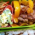 雪だるまんじゅう's cooksnap of when they made お弁当に♪豚肉とピーマンの明太子炒め.