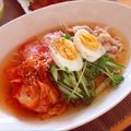 まめっこつぶ's cooksnap of when they made ピリ辛豚キムチ冷麺.
