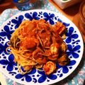 まめっこつぶ's cooksnap of when they made バジルとモッツァーレラチーズのトマトスパ.