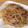 あかそら's cooksnap of when they made パパッと簡単♪豚肉と玉ねぎの和風パスタ.
