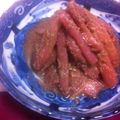 tonsayu's cooksnap of when they made おばあちゃんの味①～ずいきのおひたし.