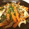 はこのすけ's cooksnap of when they made 簡単★ほうれん草と人参としめじのゴマ和え.