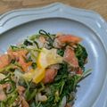 mufuron's cooksnap of when they made おかひじきとスモークサーモンのマリネ.