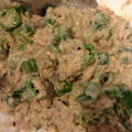 kiyo0120's cooksnap of when they made オクラとさんま缶のマヨポン和え☆弁当☆.