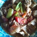 灯籠猫's cooksnap of when they made トマトと牛肉のオイスターソース炒め.