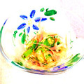 momojueves's cooksnap of when they made みょうがとオクラの和え物.