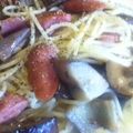 cocina★'s cooksnap of when they made なすベーコンえのき醤油バタースパ.
