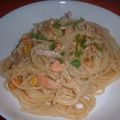 Jock's cooksnap of when they made サーモンのクリームスパＤＥダイエット.