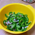 ともさぶろ's cooksnap of when they made 箸休め☆ゴーヤとみょうがの甘酢和え.