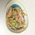 まみぺこママ's cooksnap of when they made 簡単★給食レシピ♪きゅうりとハムのサラダ.