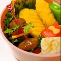 maiharunao's cooksnap of when they made まん丸ソーセージのハンバーガーキャラ弁.