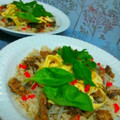 ニコニコまっきー's cooksnap of when they made バジル・ミツバ・牛蒡と鯖缶の散らし寿司★.