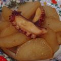 くっくのん's cooksnap of when they made 懐かしい味タコ＆大根の煮物♫*:..｡.